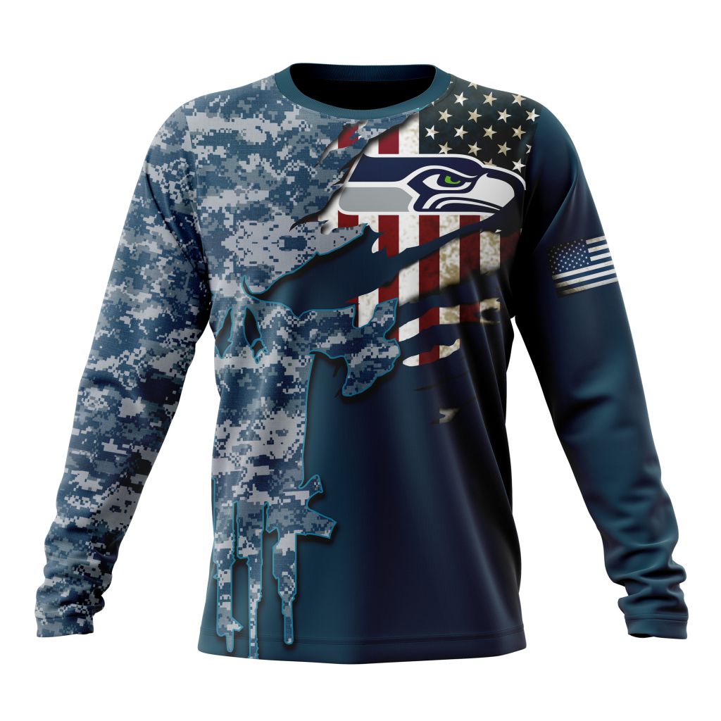 Seattle Seahawks All Over Printed T-shirt Sweatshirt Hoodie AZCHD756