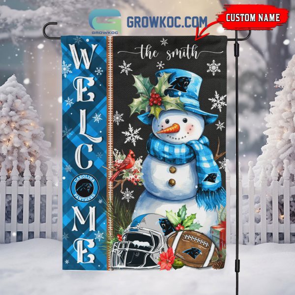 Carolina Panthers Christmas Personalized Flag BGFLAG524