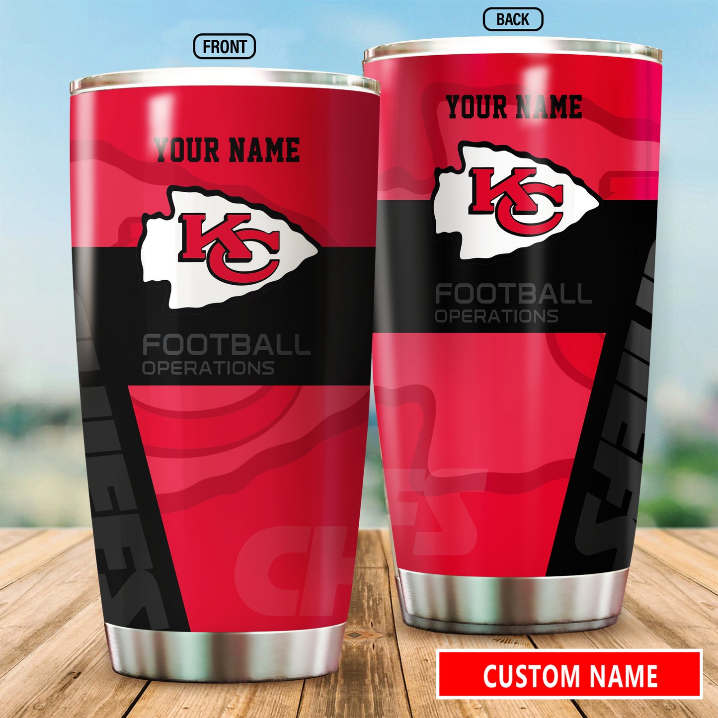 Kansas City Chiefs Personalized Tumbler BGTUM701