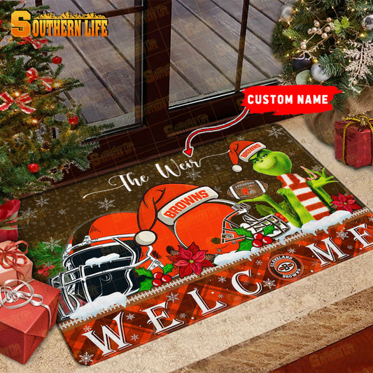 Cleveland Browns Christmas Personalized Doormat BGDMM545