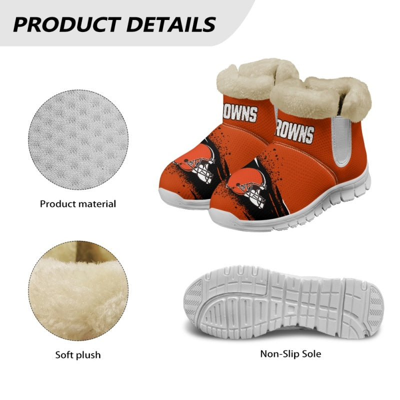 Cleveland Browns Comfy Winter Snow Boots AZDDWSB000086