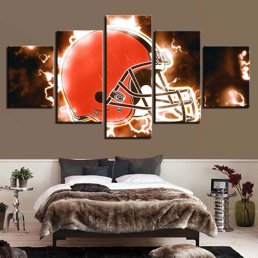 Cleveland Browns 5 Piece Canvas Wall Art With Frame HA44