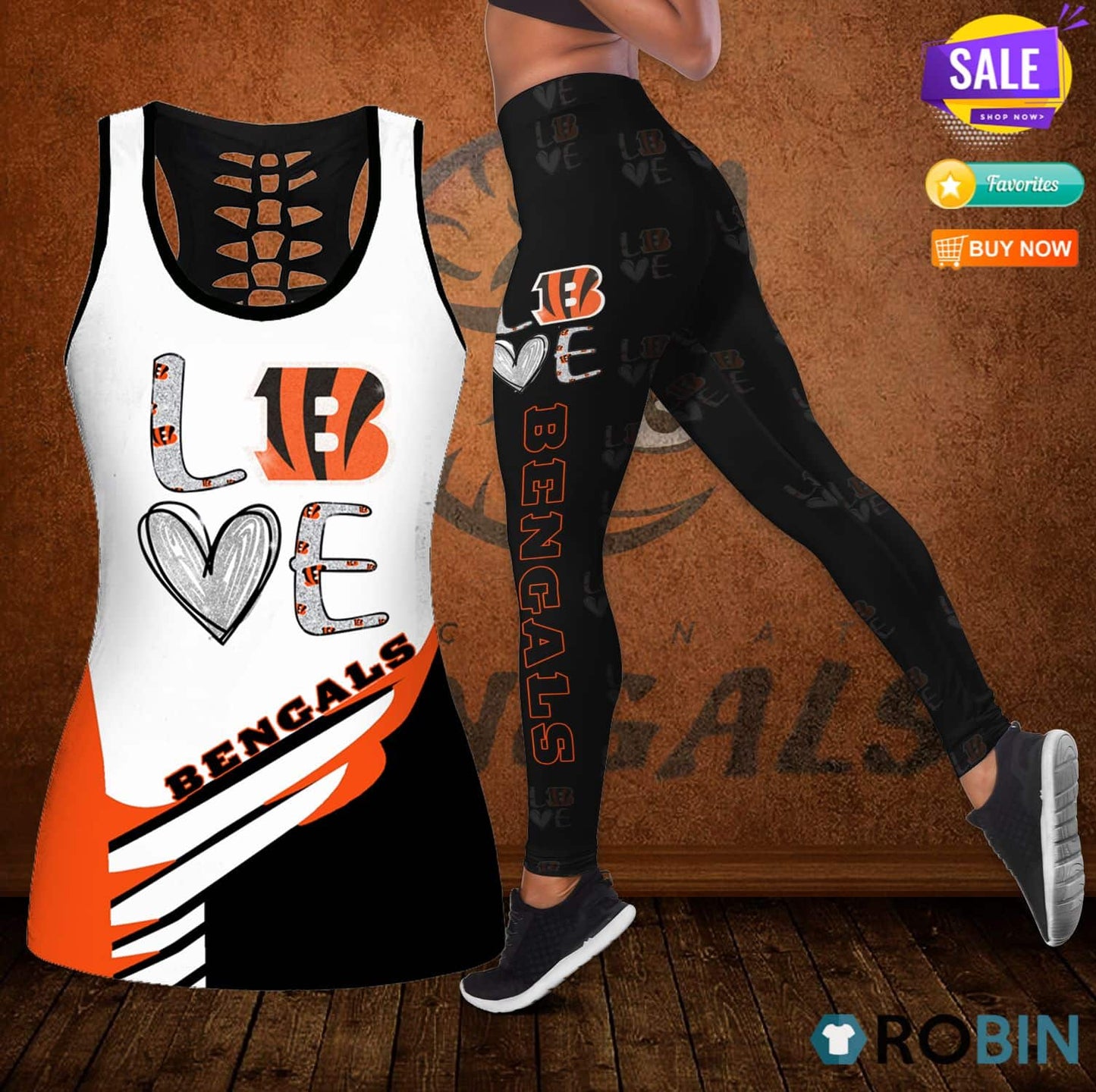 Cincinnati Bengals Leggings And Tank Top BG172