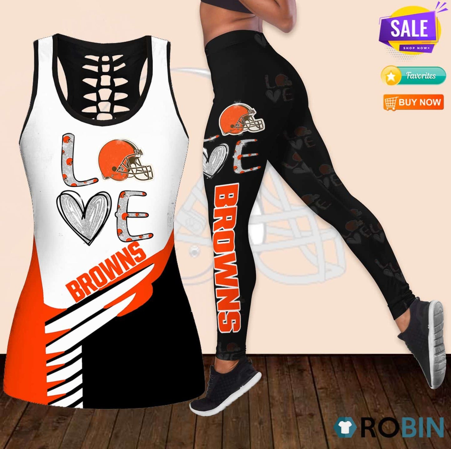 Cleveland Browns Leggings And Tank Top BG173
