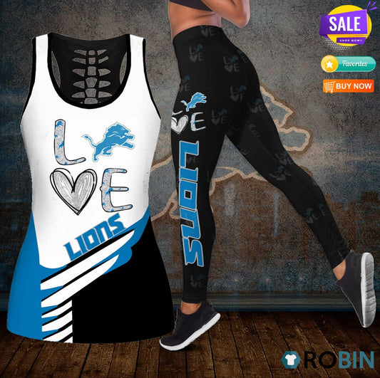 Detroit Lions Leggings And Tank Top BG176
