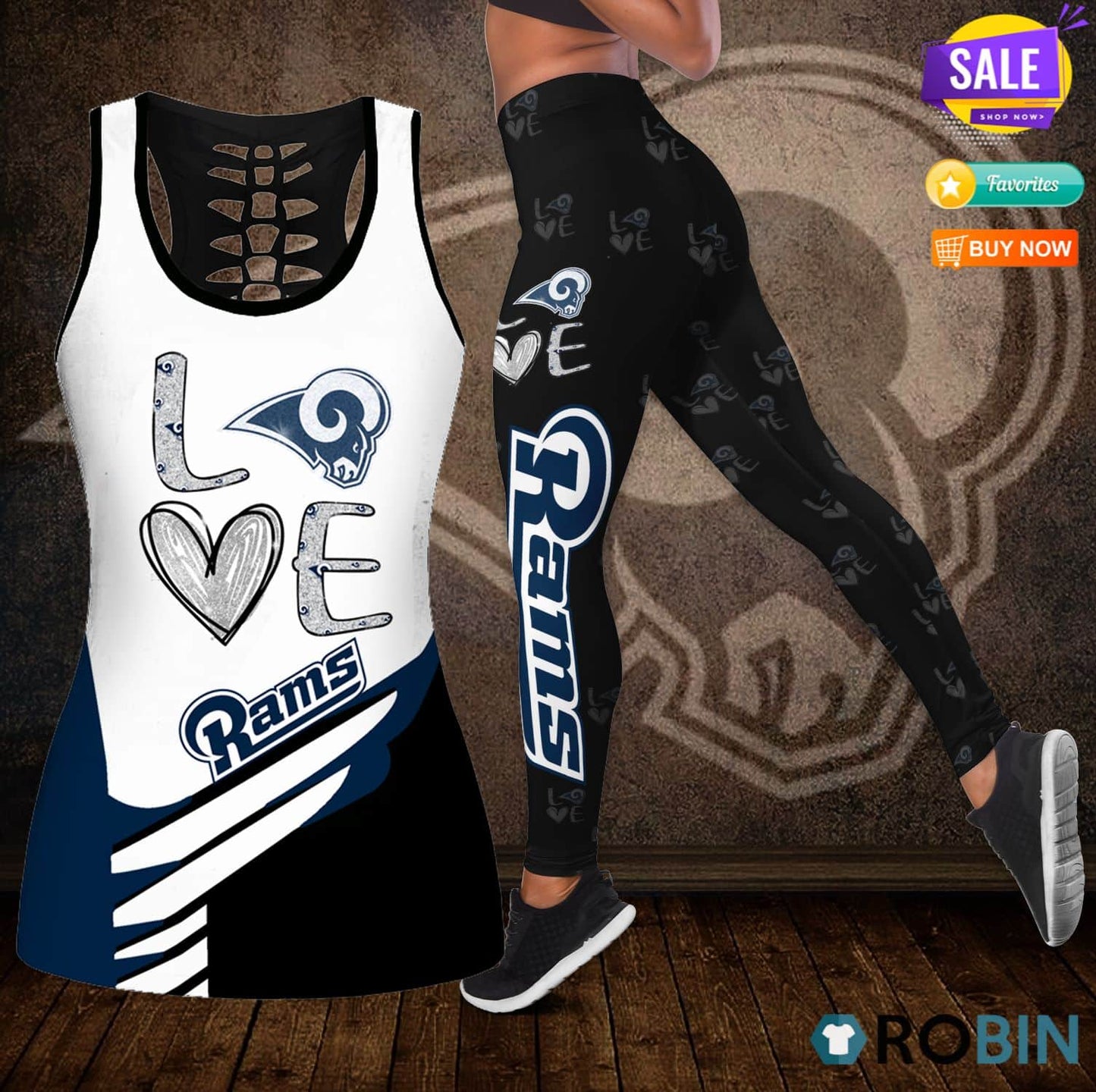 Los Angeles Rams Leggings And Tank Top BG184