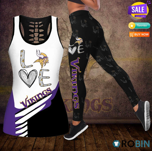 Minnesota Vikings Leggings And Tank Top BG186