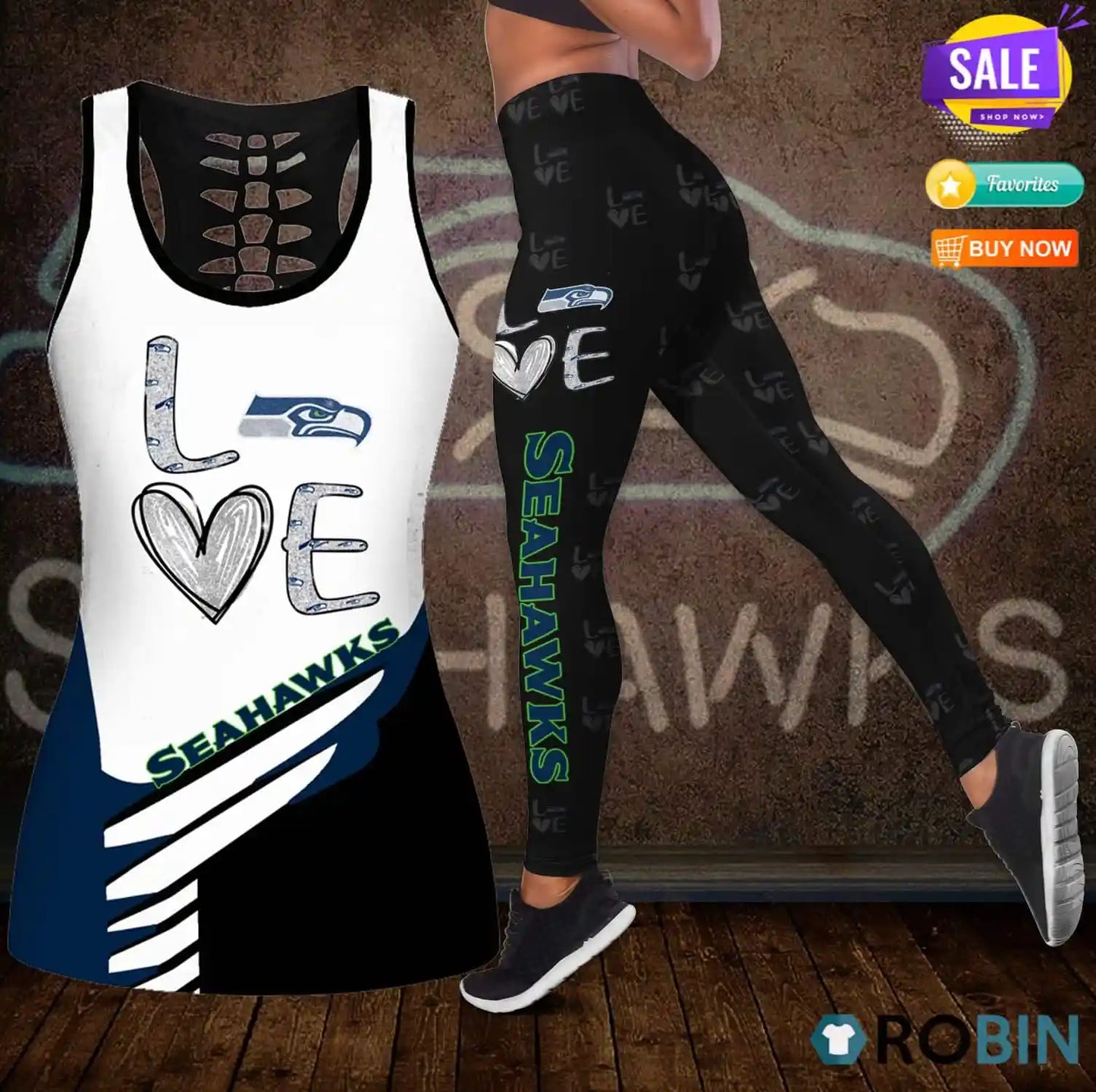Seattle Seahawks Leggings And Tank Top BG193