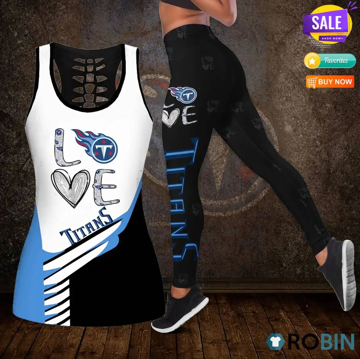 Tennessee Titans Leggings And Tank Top BG195
