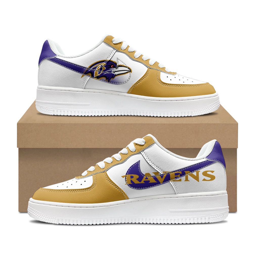 Baltimore Ravens New Personalized AF1-1 Sneakers 2025 AZBTAF1N000034