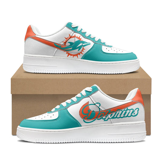 Miami Dolphins New Personalized AF1-1 Sneakers 2025 AZBTAF1N000050