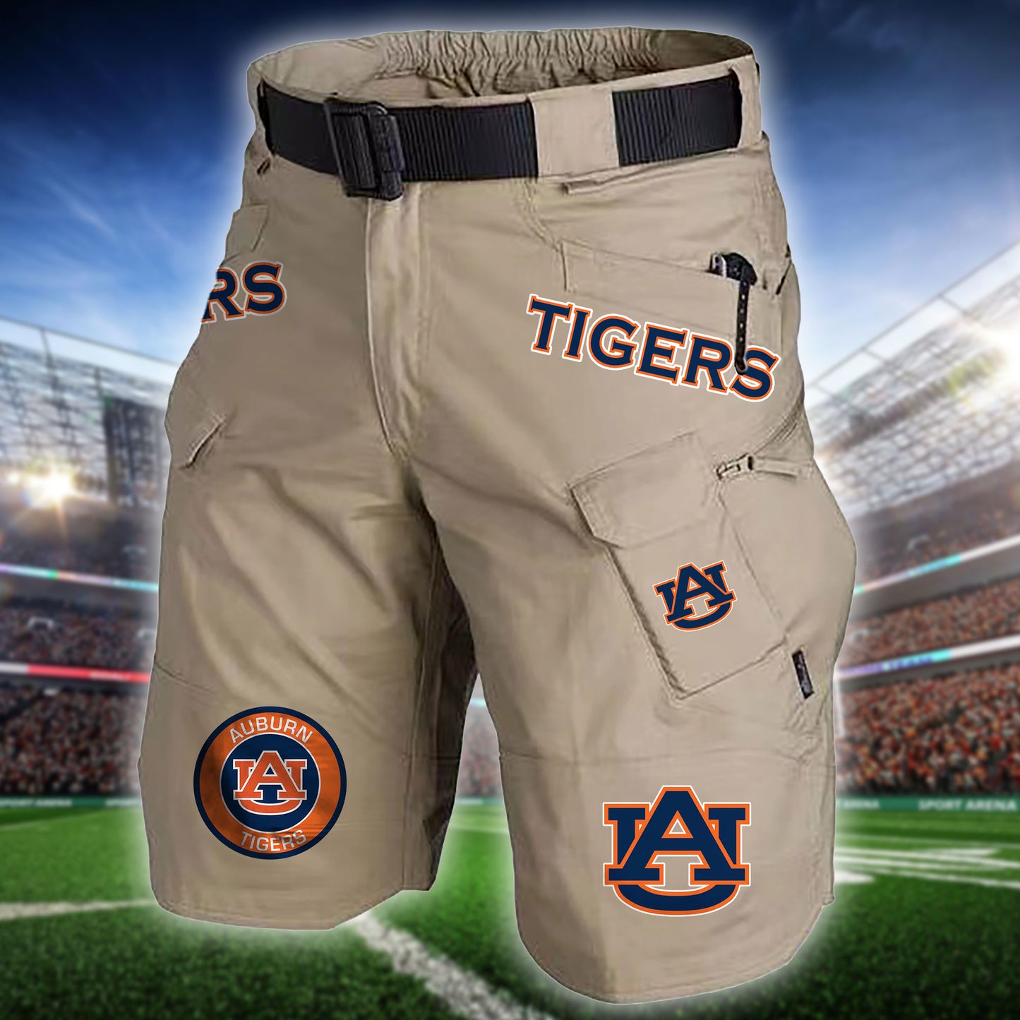 Auburn Tigers Limited Edition Front Pockets Men Shorts (Belt Not Included) AZBTFPMS000185