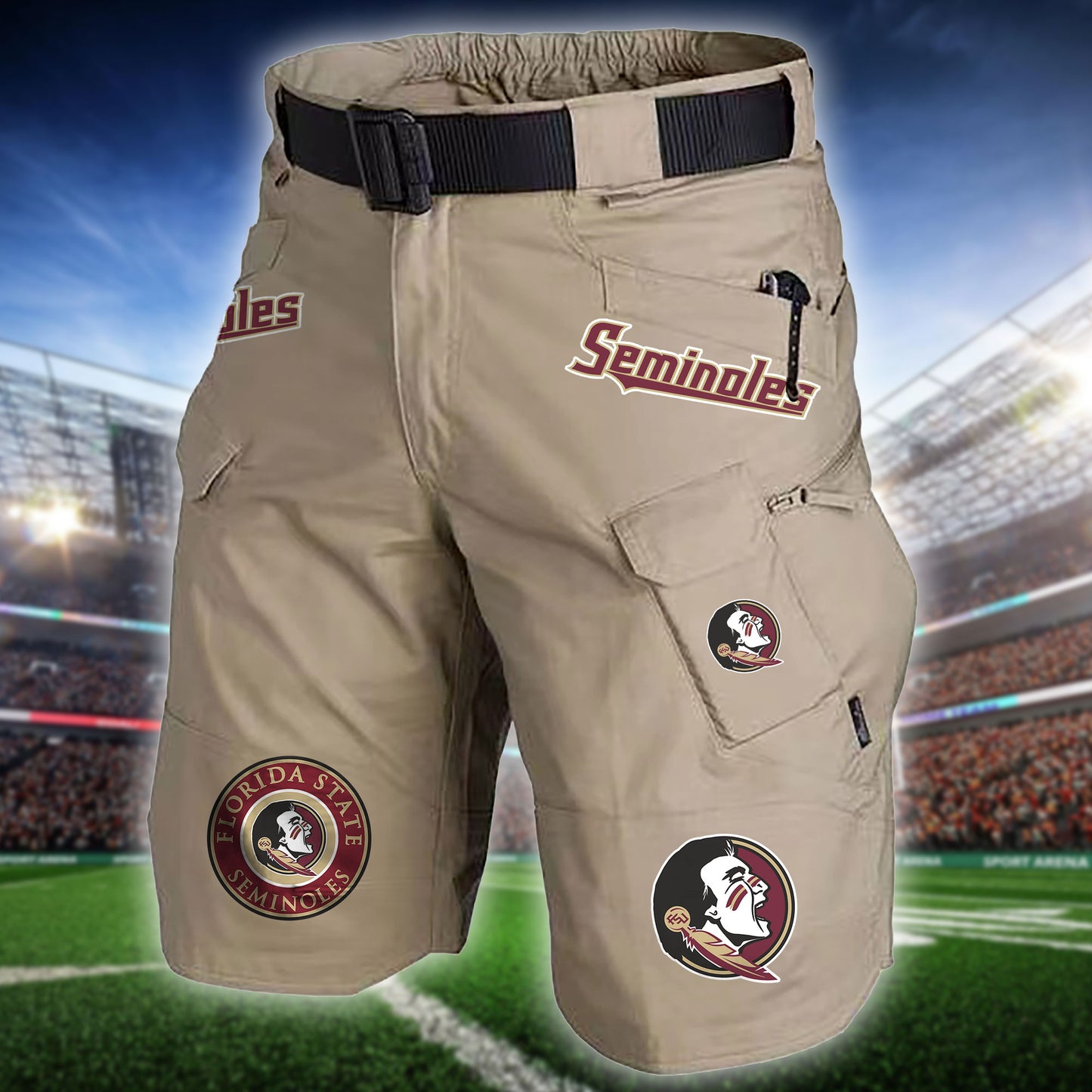 Florida State Seminoles Limited Edition Front Pockets Men Shorts (Belt Not Included) AZBTFPMS000221