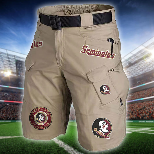 Florida State Seminoles Limited Edition Front Pockets Men Shorts (Belt Not Included) AZBTFPMS000221