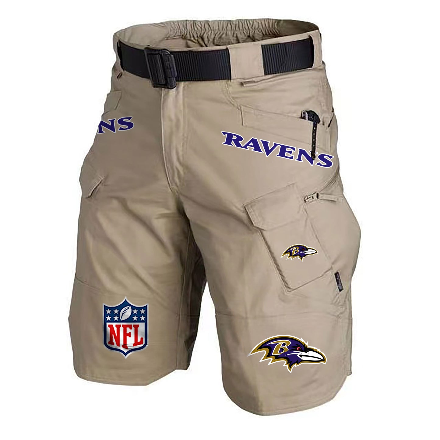 Baltimore Ravens Limited Edition Front Pockets Men Shorts (Belt Not Included) AZBTFPMS000205