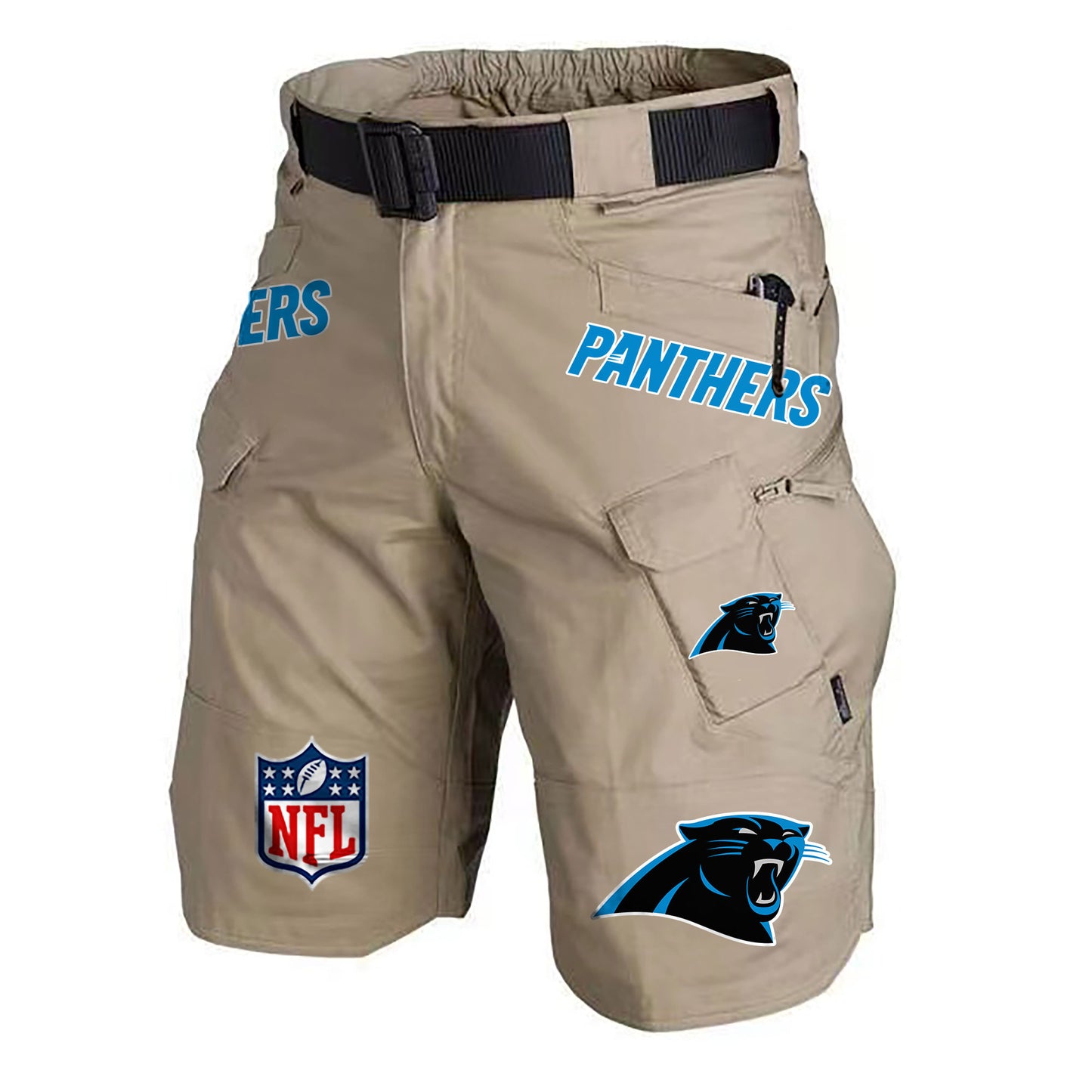 Carolina Panthers Limited Edition Front Pockets Men Shorts (Belt Not Included) AZBTFPMS000207