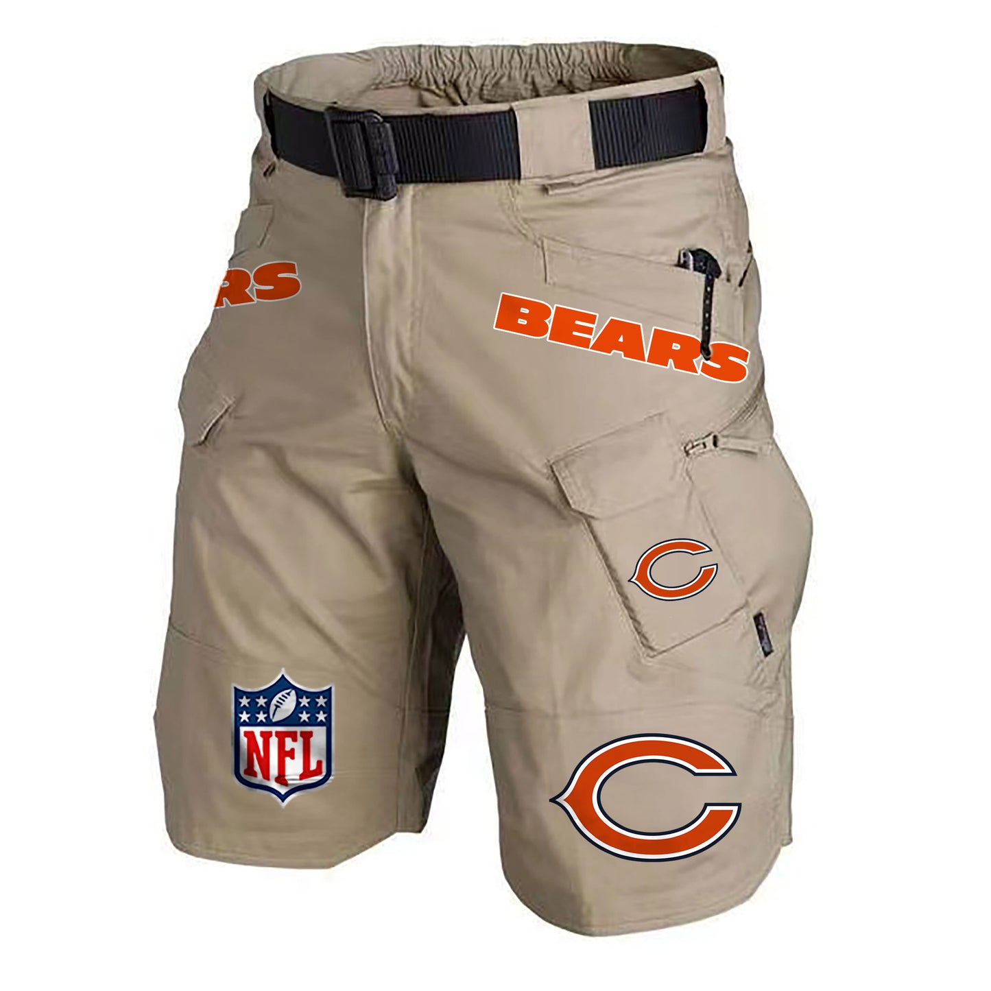 Chicago Bears Limited Edition Front Pockets Men Shorts (Belt Not Included) AZBTFPMS000208