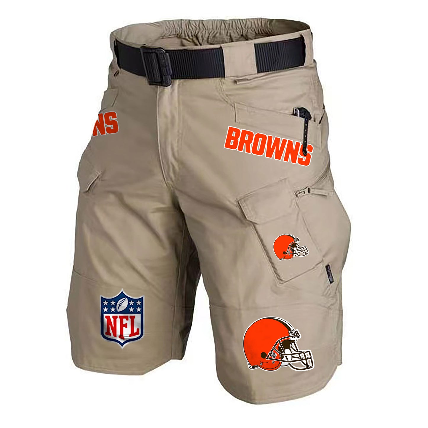 Cleveland Browns Limited Edition Front Pockets Men Shorts (Belt Not Included) AZBTFPMS000210