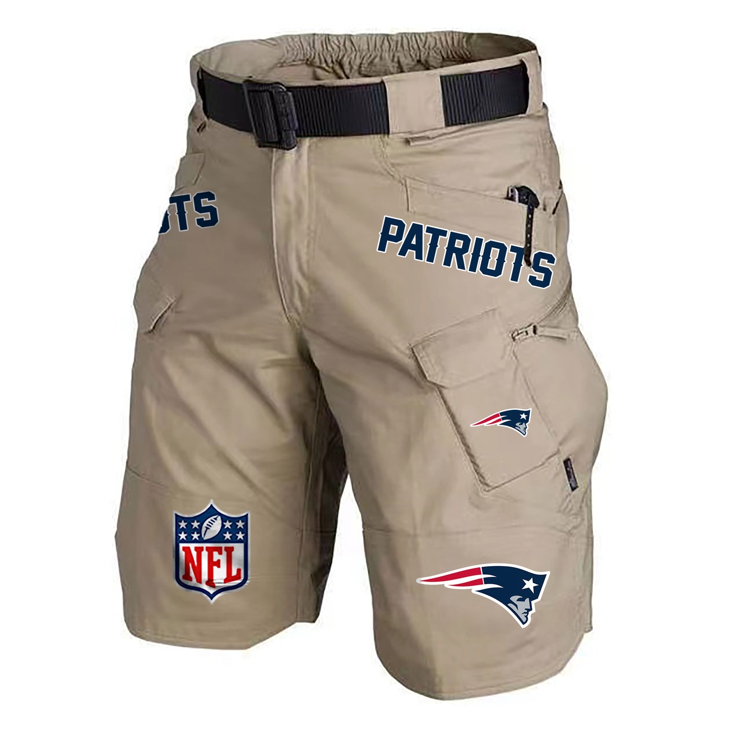 New England Patriots Limited Edition Front Pockets Men Shorts (Belt Not Included) AZBTFPMS000201
