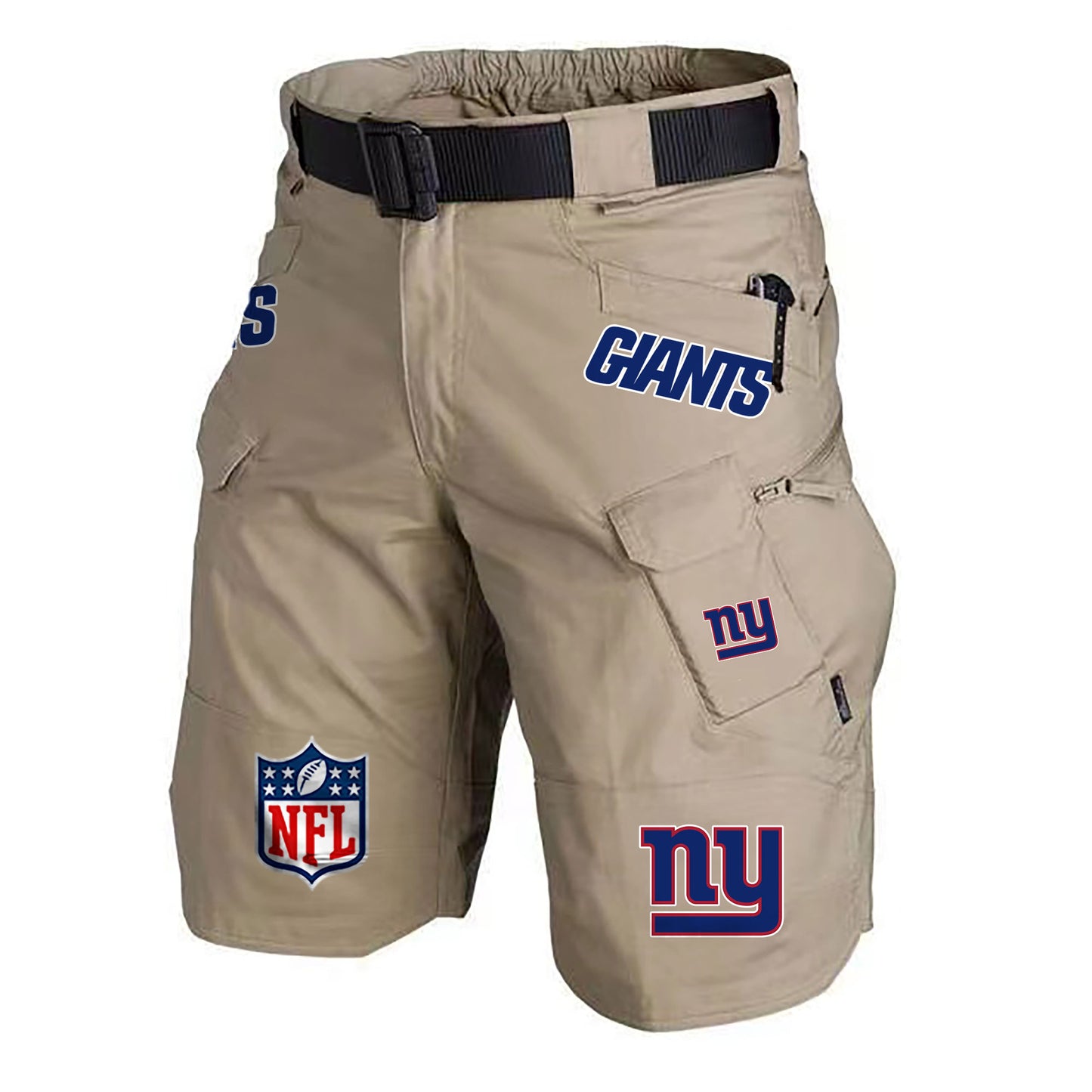 New York Giants Limited Edition Front Pockets Men Shorts (Belt Not Included) AZBTFPMS000213
