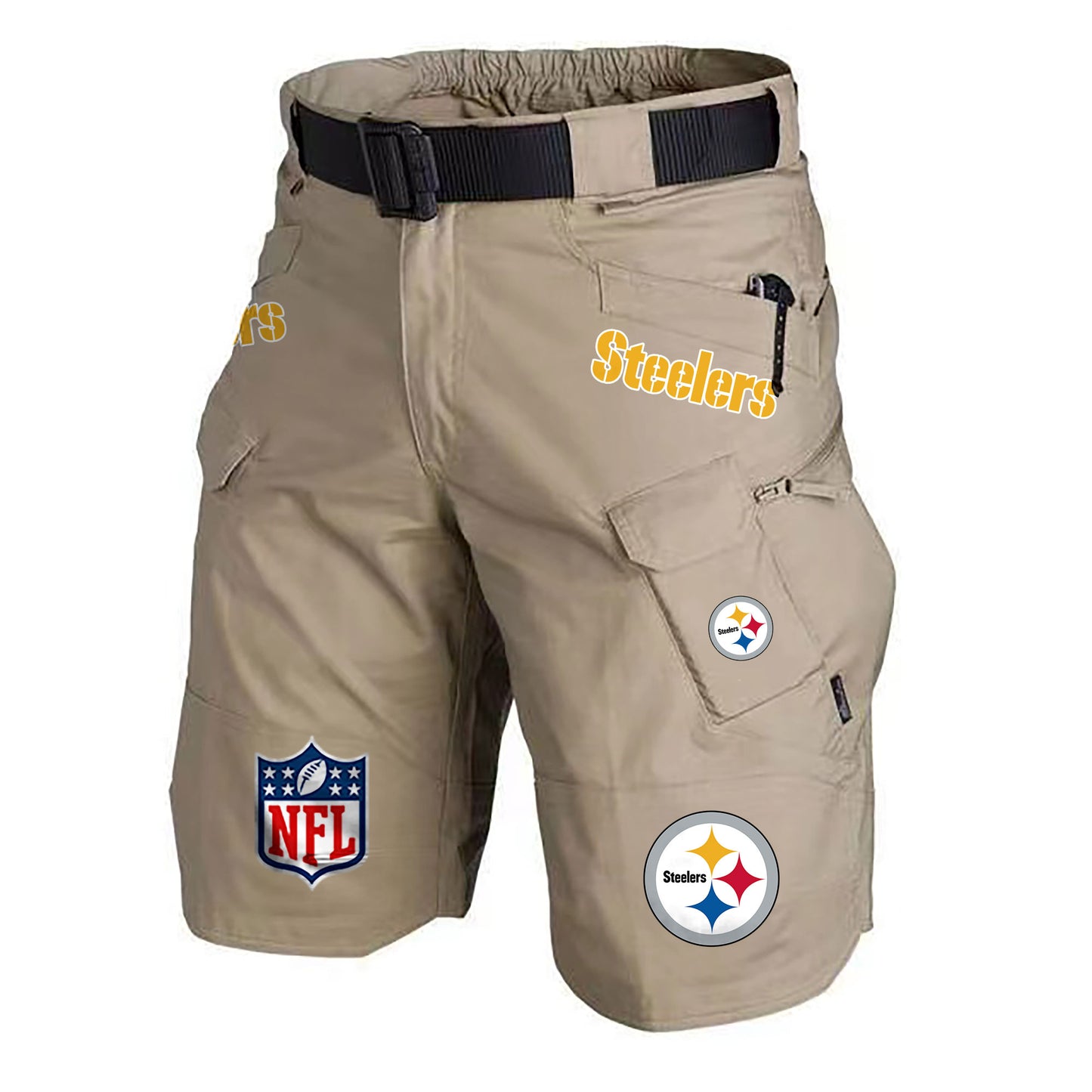 Pittsburgh Steelers Limited Edition Front Pockets Men Shorts (Belt Not Included) AZBTFPMS000217