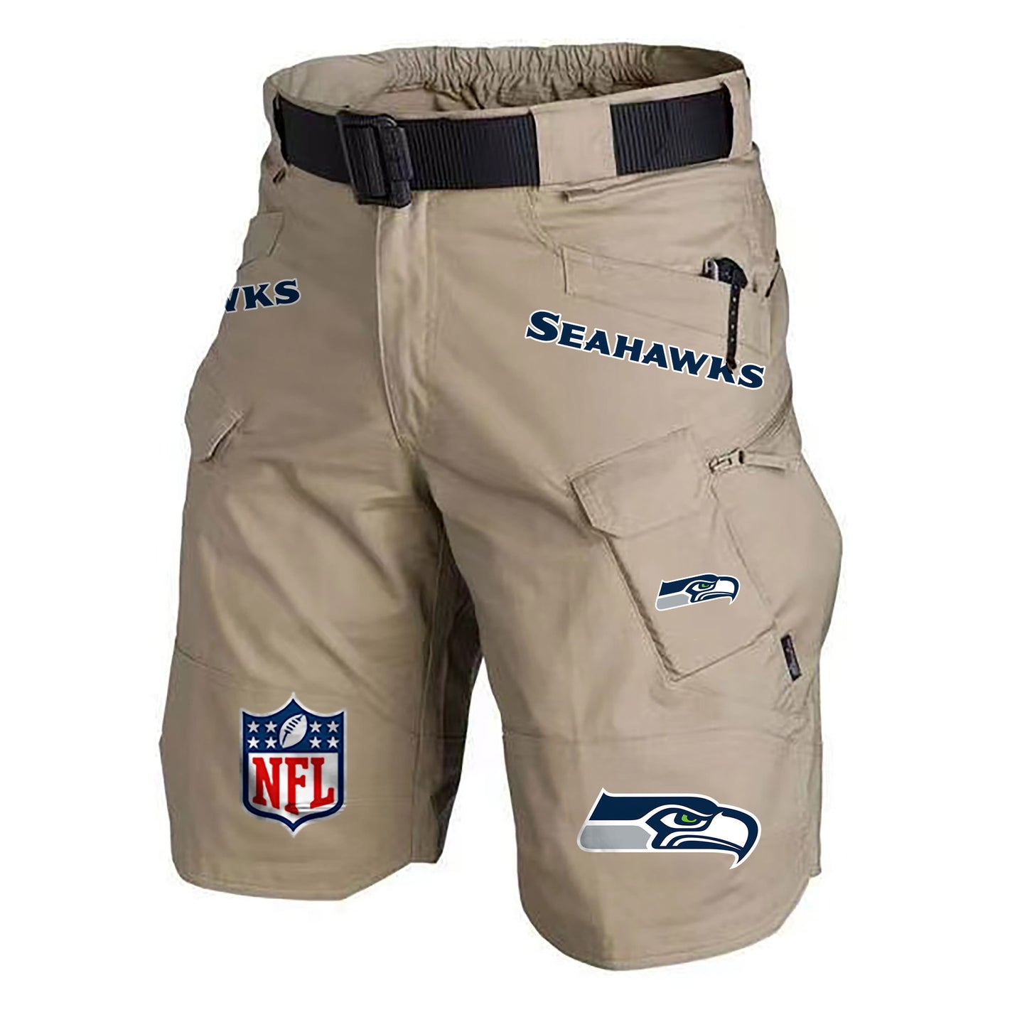 Seattle Seahawks Limited Edition Front Pockets Men Shorts (Belt Not Included) AZBTFPMS000189