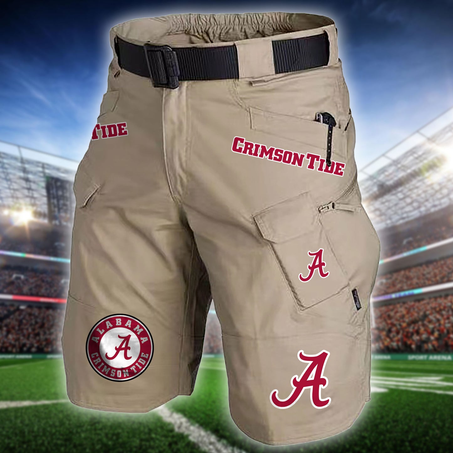 Alabama Crimson Tide Limited Edition Front Pockets Men Shorts (Belt Not Included) AZBTFPMS000183