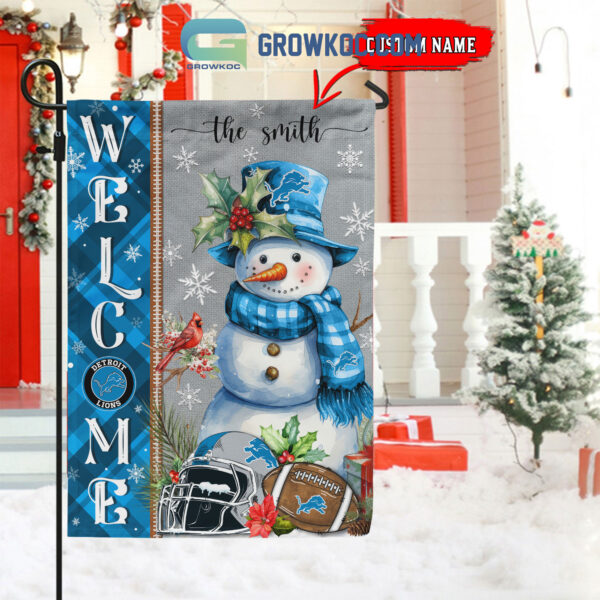 Detroit Lions Christmas Personalized Flag BGFLAG530