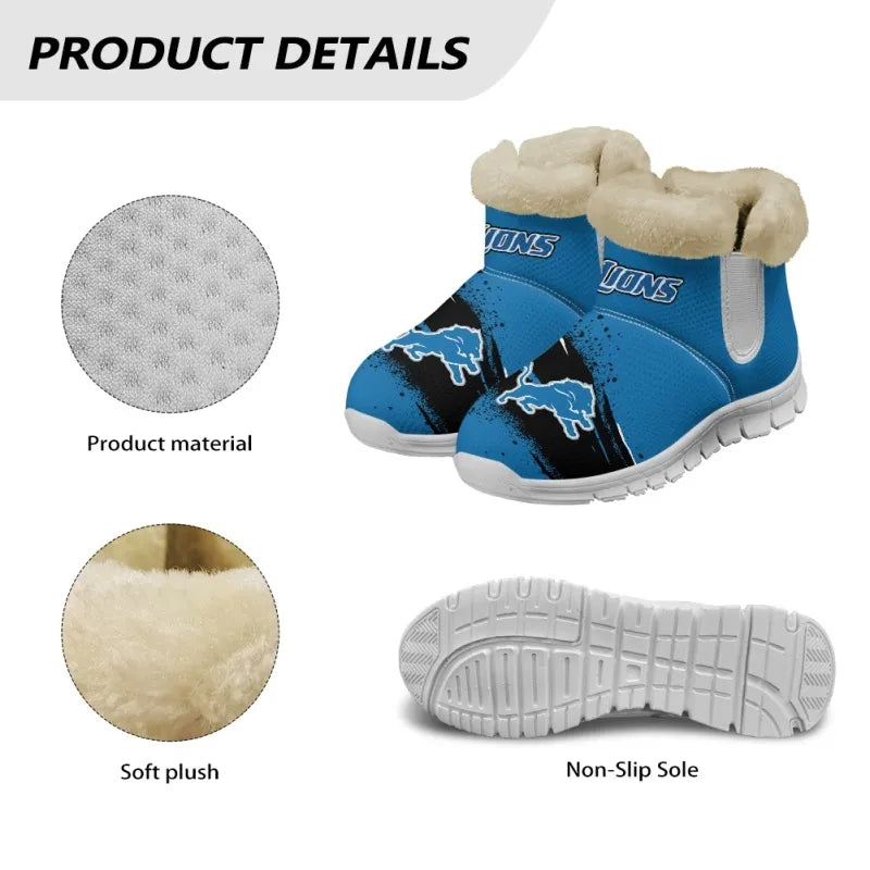 Detroit Lions Comfy Winter Snow Boots AZDDWSB000072
