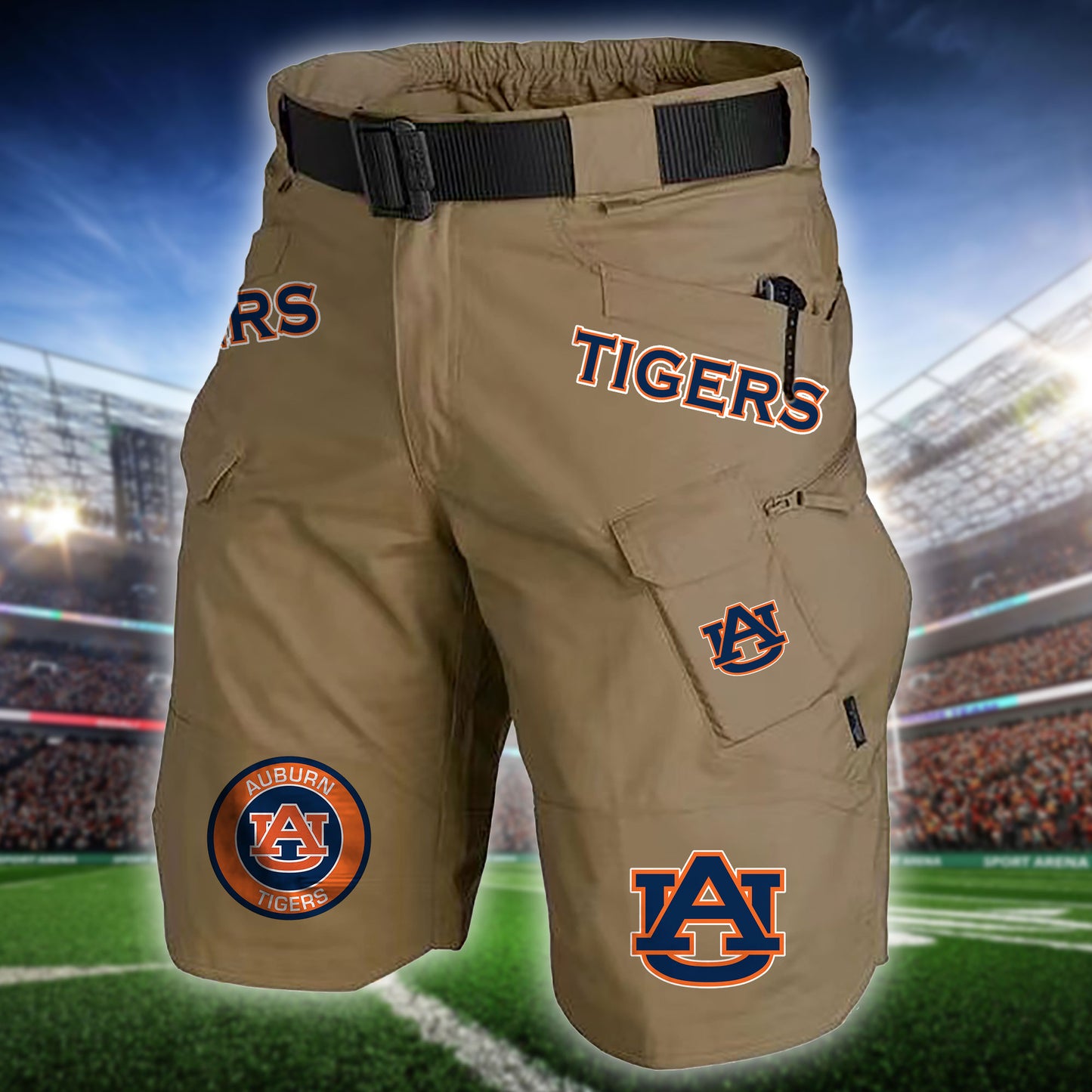 Auburn Tigers Limited Edition Front Pockets Men Shorts (Belt Not Included) AZBTFPMS000185