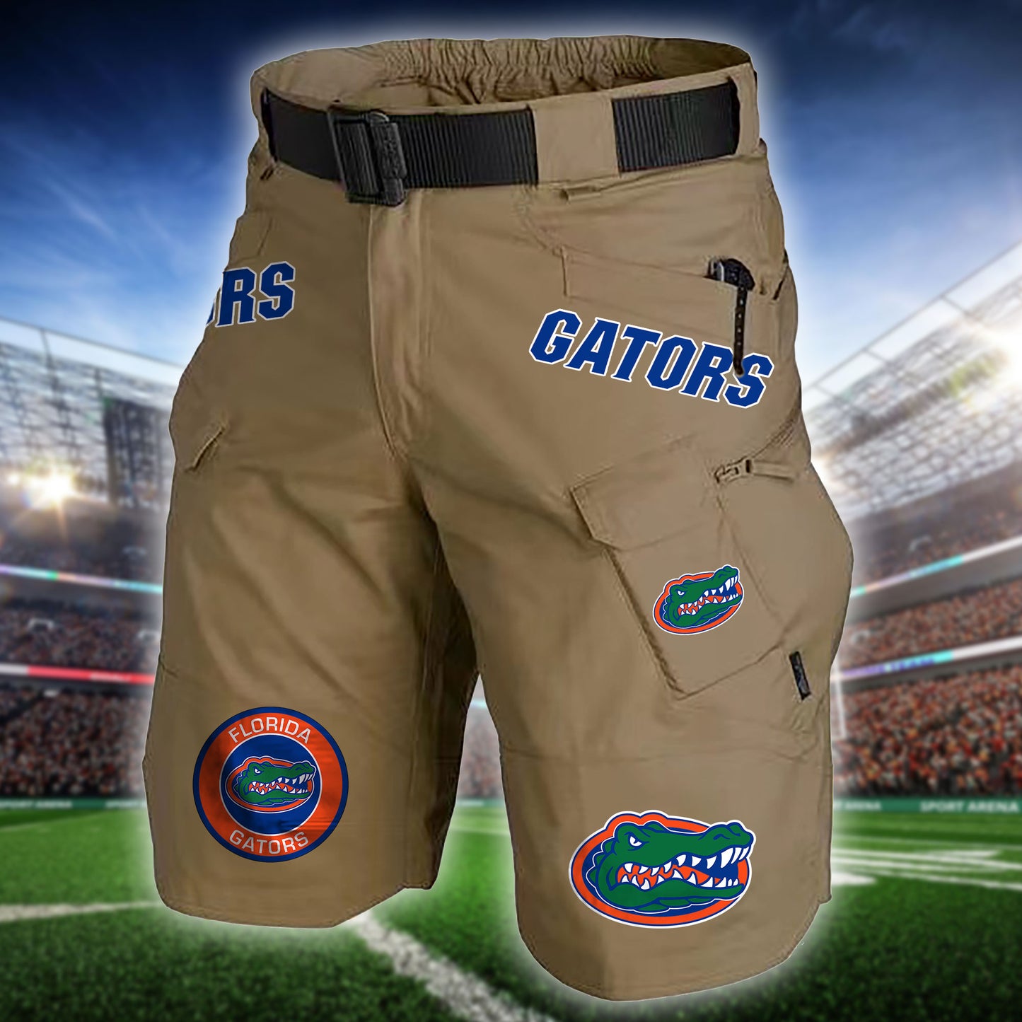 Florida Gators Limited Edition Front Pockets Men Shorts (Belt Not Included) AZBTFPMS000220