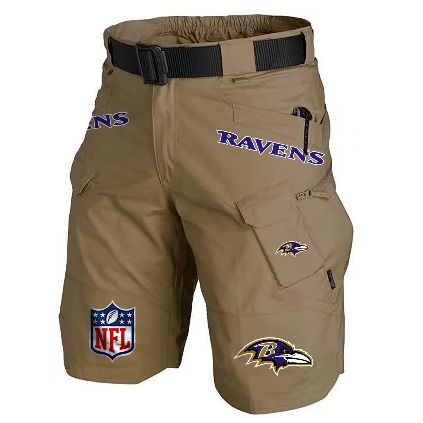 Baltimore Ravens Limited Edition Front Pockets Men Shorts (Belt Not Included) AZBTFPMS000205