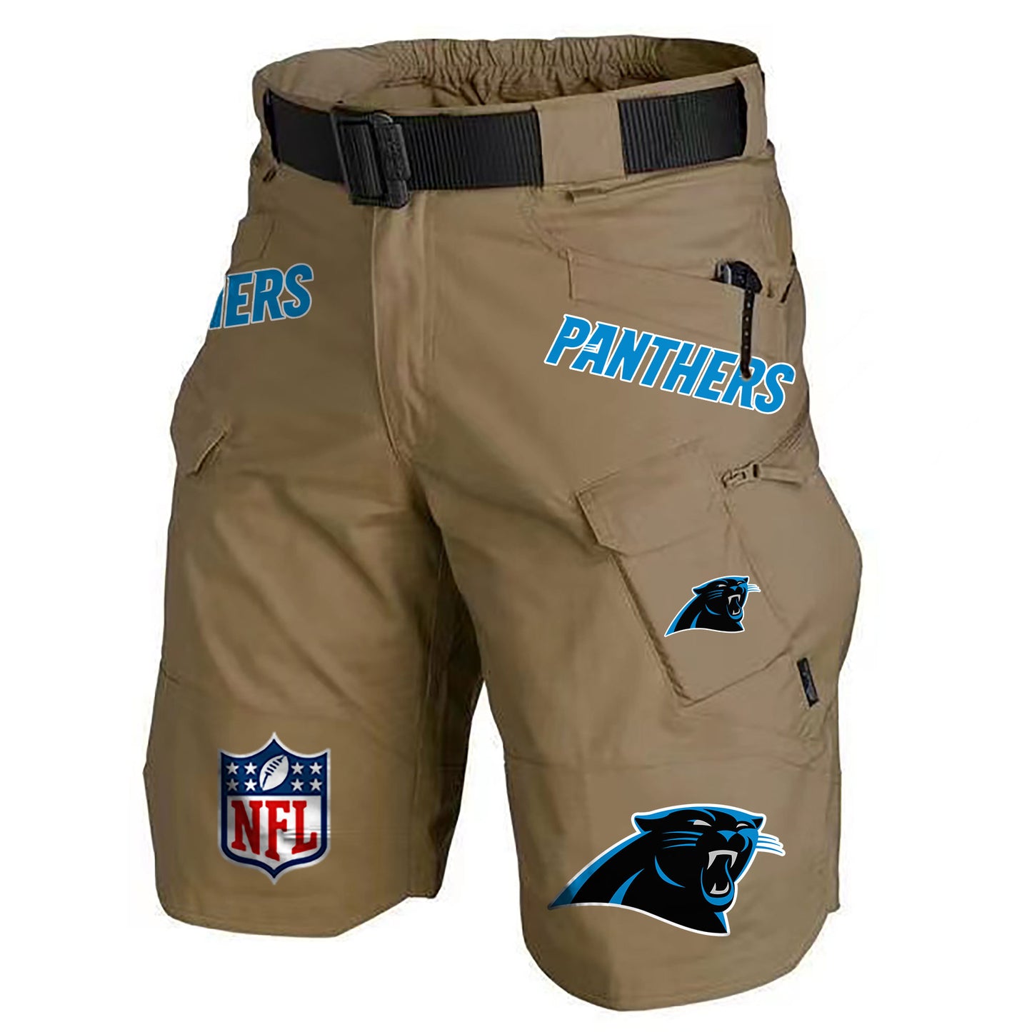 Carolina Panthers Limited Edition Front Pockets Men Shorts (Belt Not Included) AZBTFPMS000207