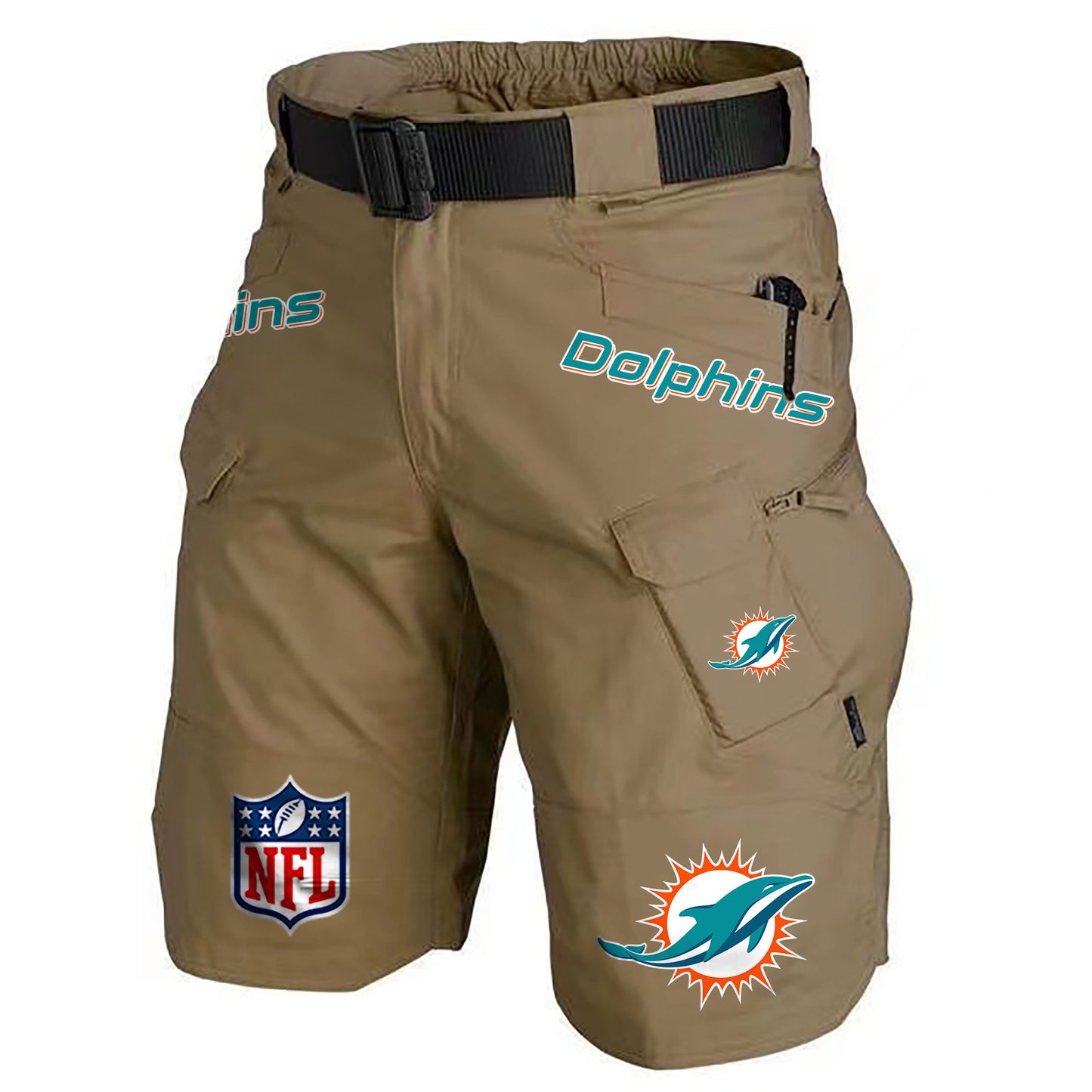 Miami Dolphins Limited Edition Front Pockets Men Shorts (Belt Not Included) AZBTFPMS000199