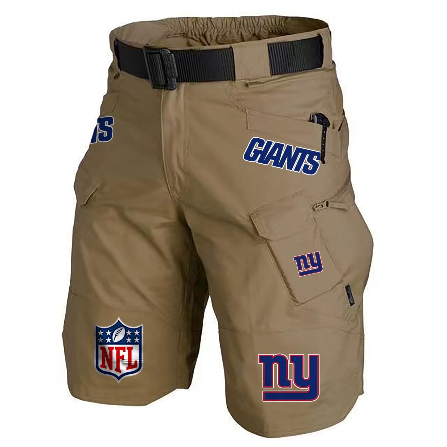 New York Giants Limited Edition Front Pockets Men Shorts (Belt Not Included) AZBTFPMS000213