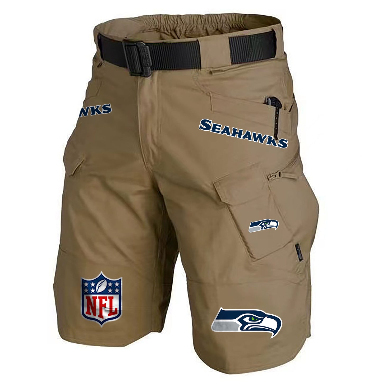 Seattle Seahawks Limited Edition Front Pockets Men Shorts (Belt Not Included) AZBTFPMS000189