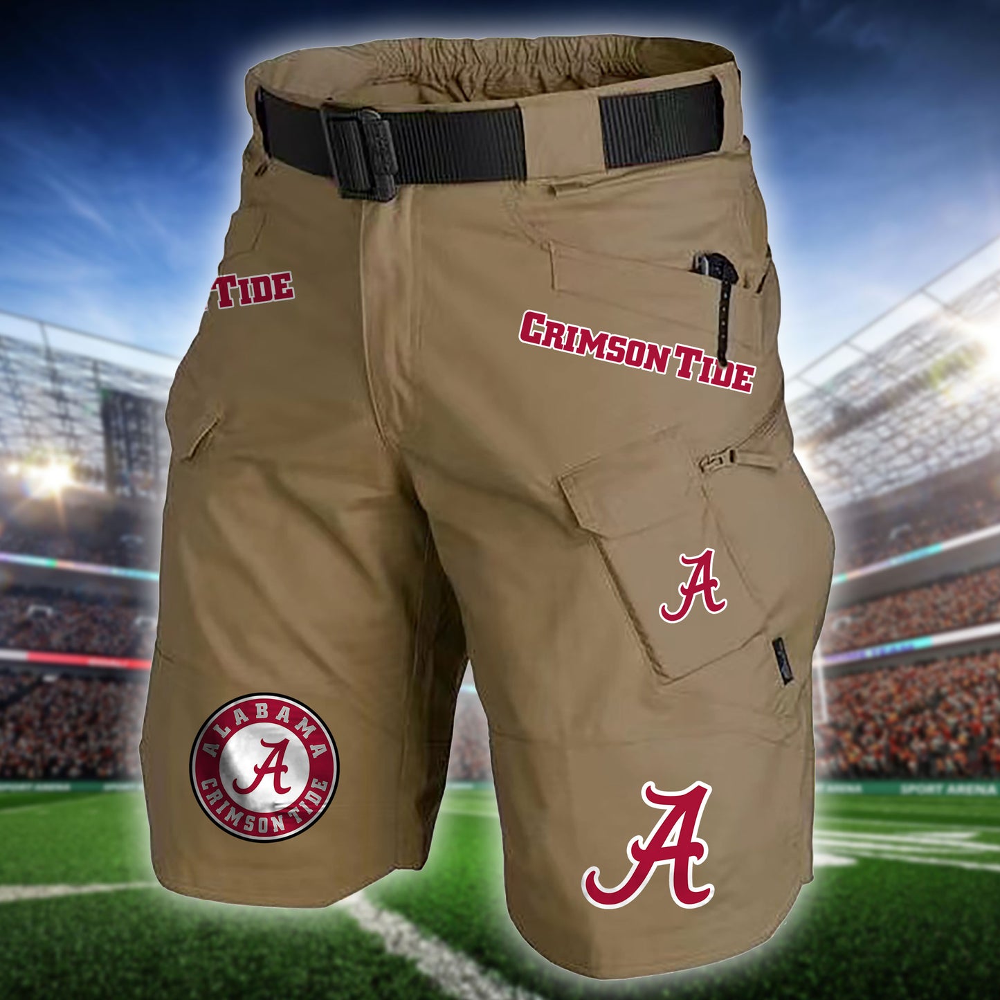 Alabama Crimson Tide Limited Edition Front Pockets Men Shorts (Belt Not Included) AZBTFPMS000183