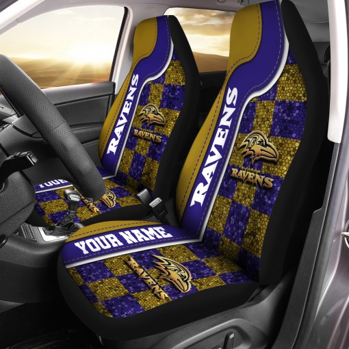 Baltimore Ravens Personalized Car Seat Covers BGCSC637