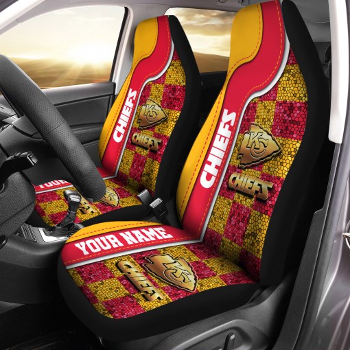 Kansas City Chiefs Personalized Car Seat Covers BGCSC649