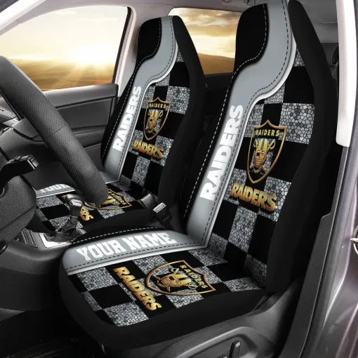 Las Vegas Raiders Personalized Car Seat Covers BGCSC650