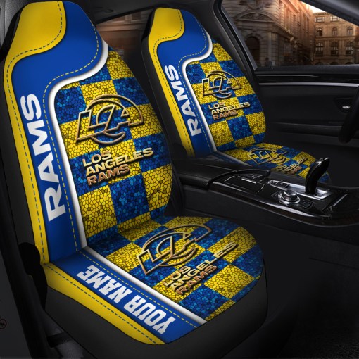 Los Angeles Rams Personalized Car Seat Covers BGCSC652