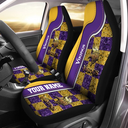 Minnesota Vikings Personalized Car Seat Covers BGCSC654
