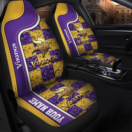 Minnesota Vikings Personalized Car Seat Covers BGCSC654