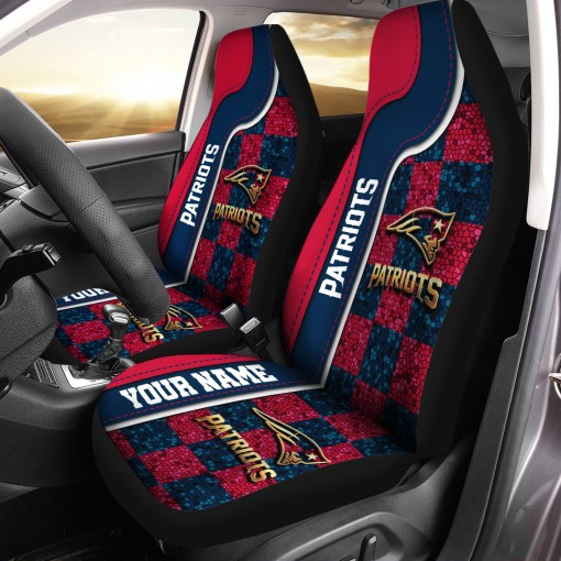 New England Patriots Personalized Car Seat Covers BGCSC655