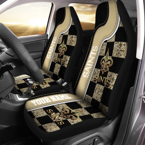 New Orleans Saints Personalized Car Seat Covers BGCSC656