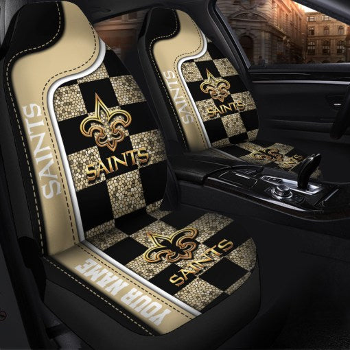 New Orleans Saints Personalized Car Seat Covers BGCSC656