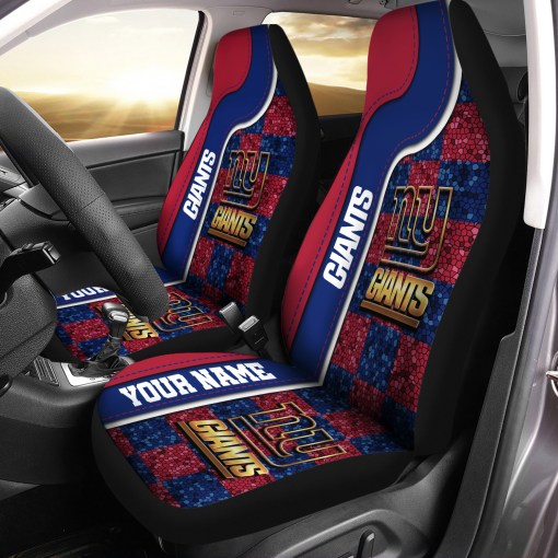New York Giants Personalized Car Seat Covers BGCSC657