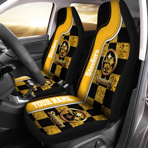 Pittsburgh Steelers Personalized Car Seat Covers BGCSC660