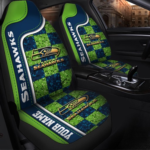 Seattle Seahawks Personalized Car Seat Covers BGCSC662