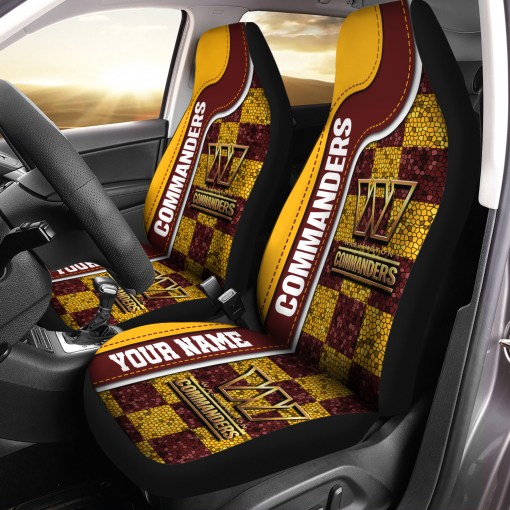 Washington Commanders Personalized Car Seat Covers BGCSC665